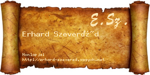 Erhard Szeveréd névjegykártya